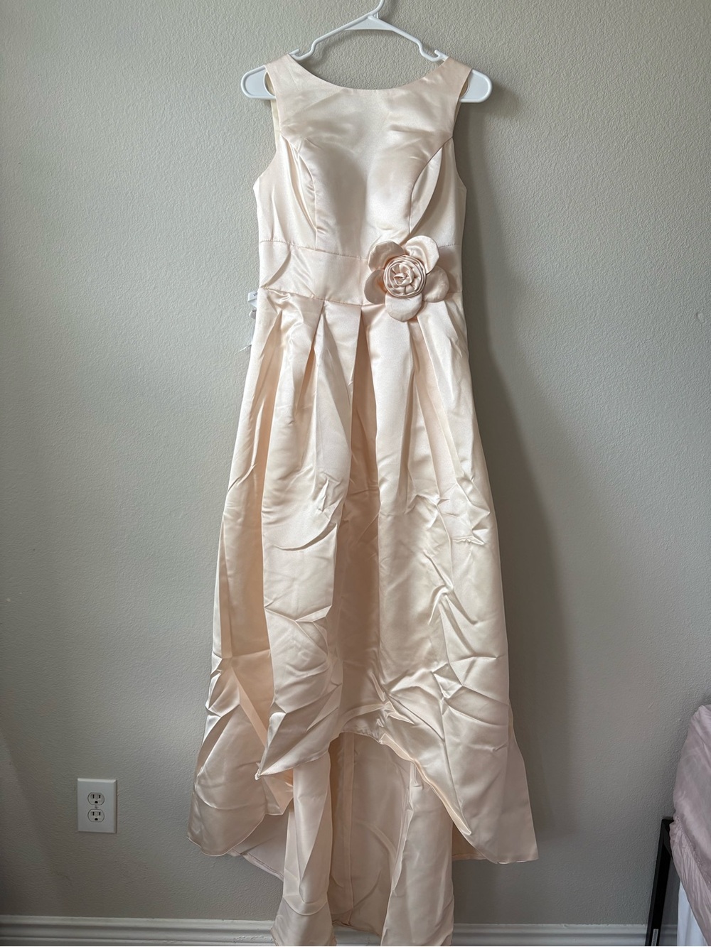 Miss Veil Satin High-Low Bridesmaid Dress